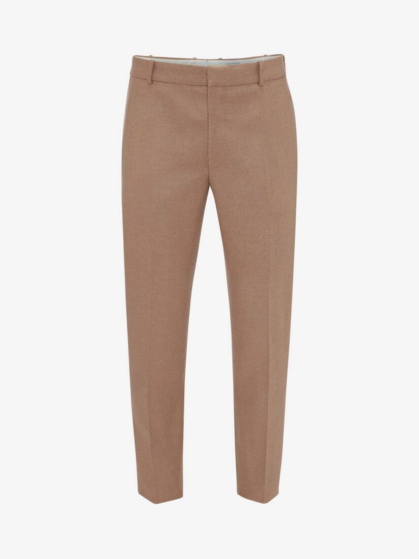 Pantalones Alexander McQueen Camel Felt Cigarette Hombre - Marrom - Mexico 036-VJSATM